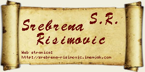 Srebrena Risimović vizit kartica